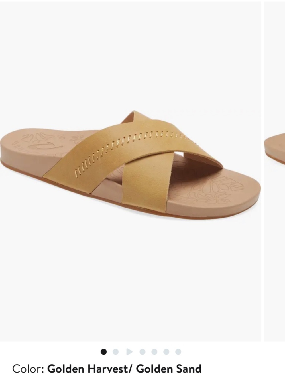 OluKai Kipea Olu Slide Sandal (Women) - Golden Harvest/ Golden Sand